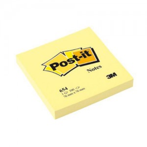 Post it  Yellow #654  (3x3)