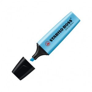 ปากกาไฮไลท์ HIGHLIGHTER STABILO BOSS - BLUE COLOR