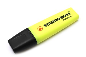 ปากกาไฮไลท์ HIGHLIGHTER STABILO BOSS - YELLOW COLOR