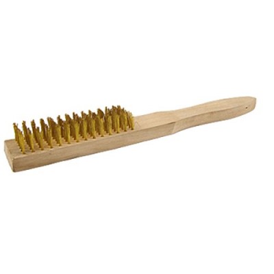 Hardware-5-3-Length-Wooden-Handle-Brass-Wire-Brush-Hand-Tool