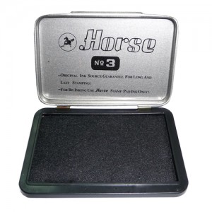 แท่นหมึกตราประทับ INK PAD HORSE - BLACK COLOR