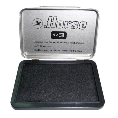 แท่นหมึกตราประทับ INK PAD HORSE - BLACK COLOR