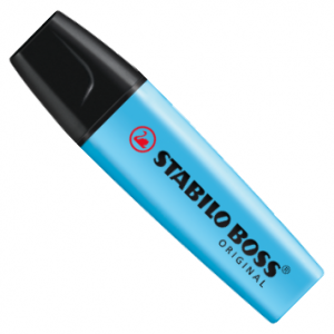 ปากกาไฮไลท์ HIGHLIGHTER STABILO BOSS - BLUE COLOR