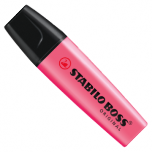 ปากกาไฮไลท์ HIGHLIGHTER STABILO BOSS - PINK COLOR